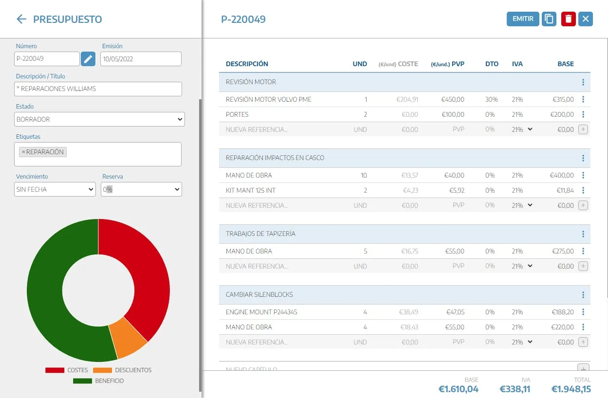 Creación de facturas