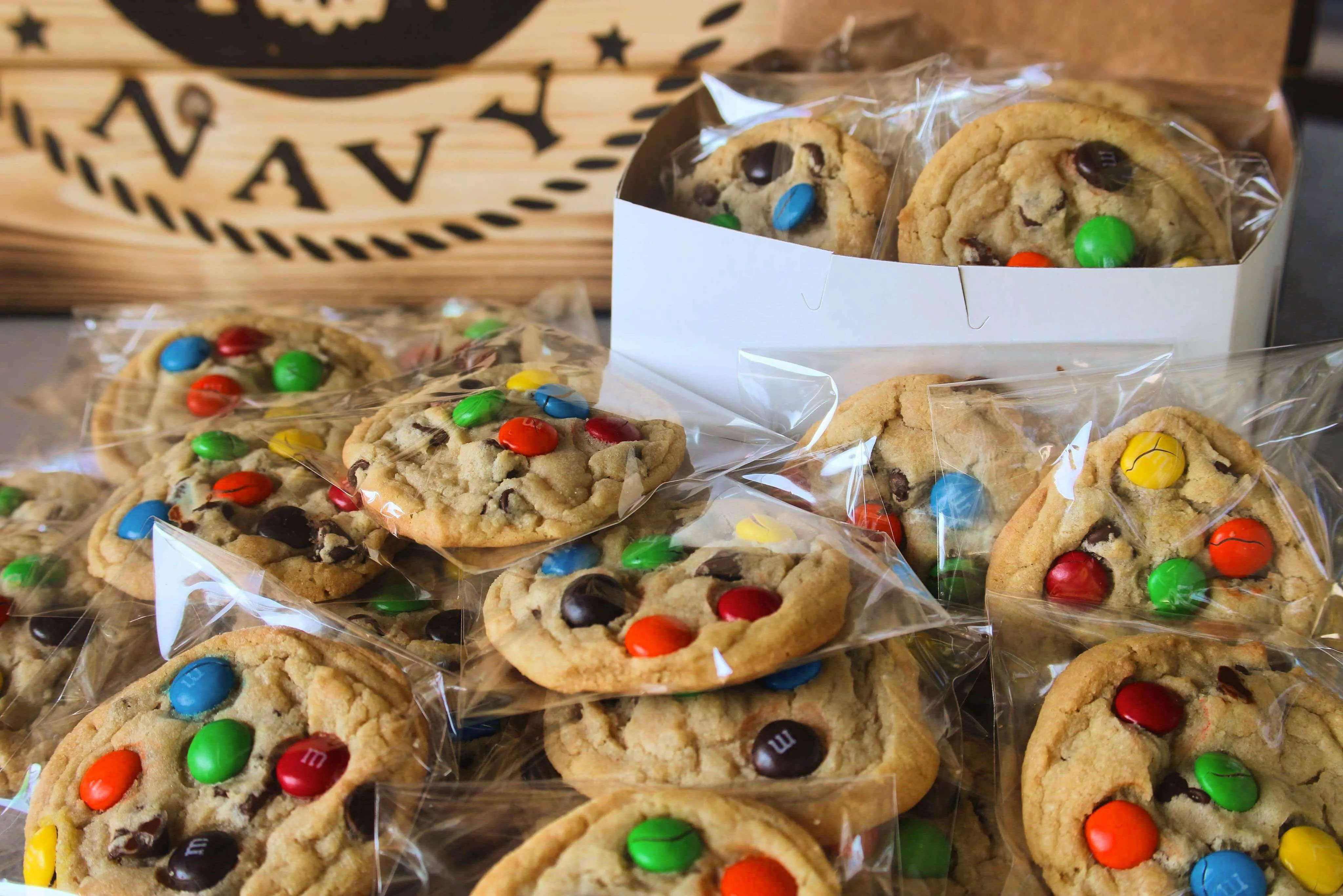 Angie's Chocolate Chip Cookies with M&M'S on top