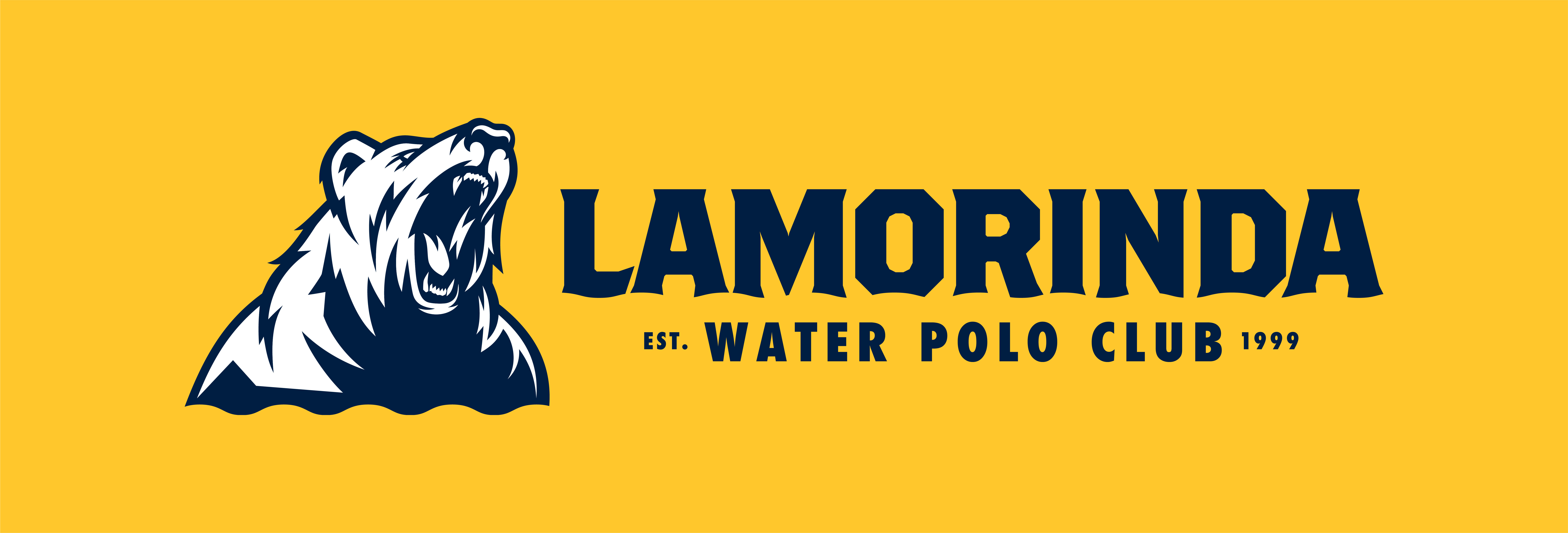 Lamorinda Water Polo Club bear logo in gold