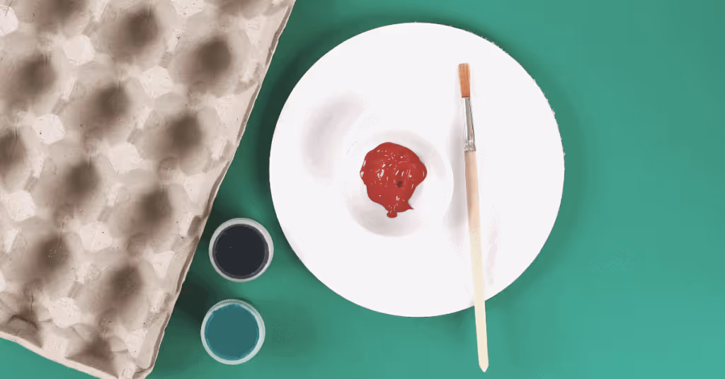 egg cup and paint craft