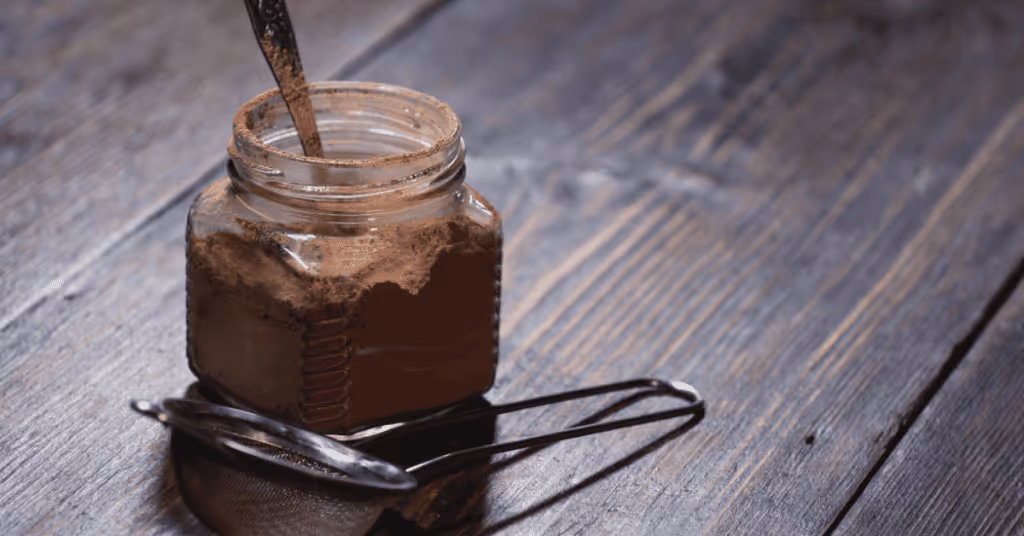 jar of hot chocolate