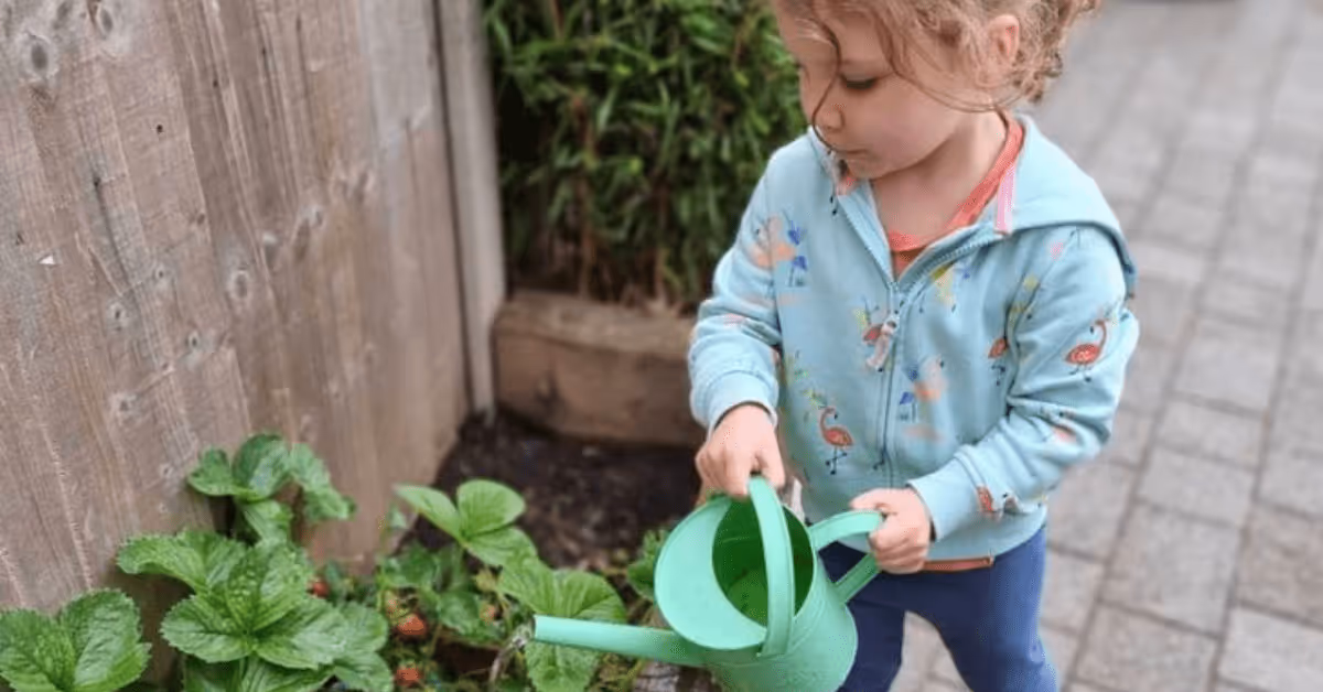 outdoor nursery mud kitchen