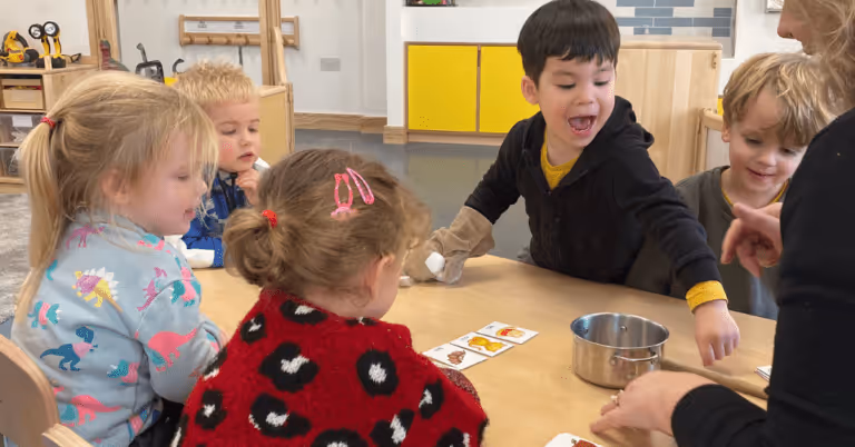 children playing at nursery