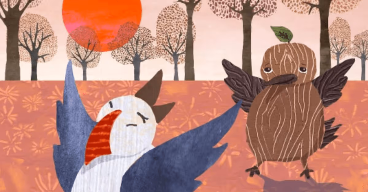 rebecca the woodpecker illustration