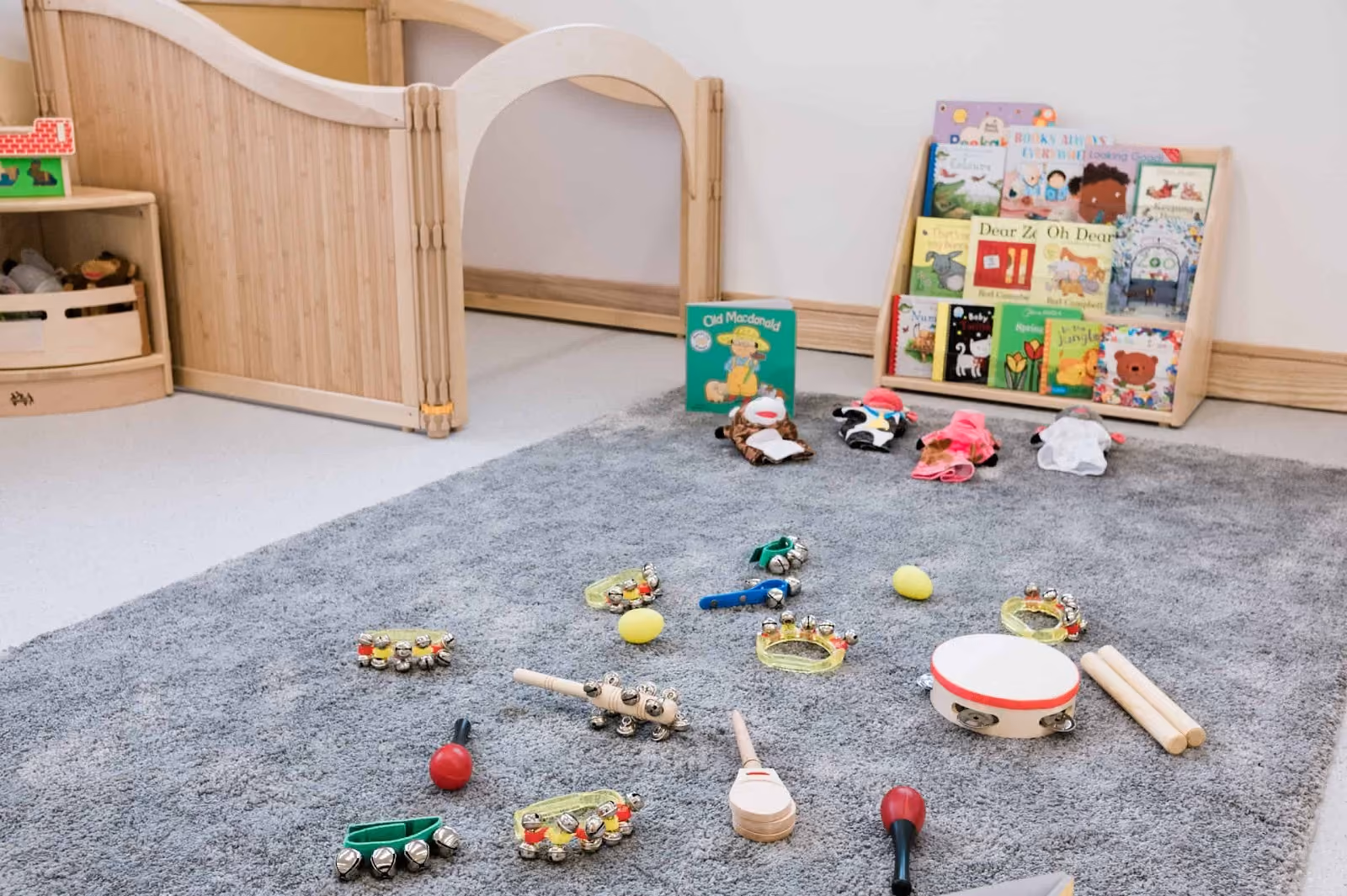 children's book corner in nursery