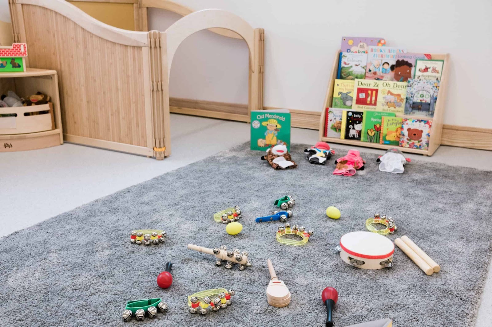 children's book corner in nursery