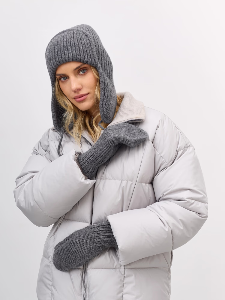 Вязаная шапка-ушанка SAVAGE