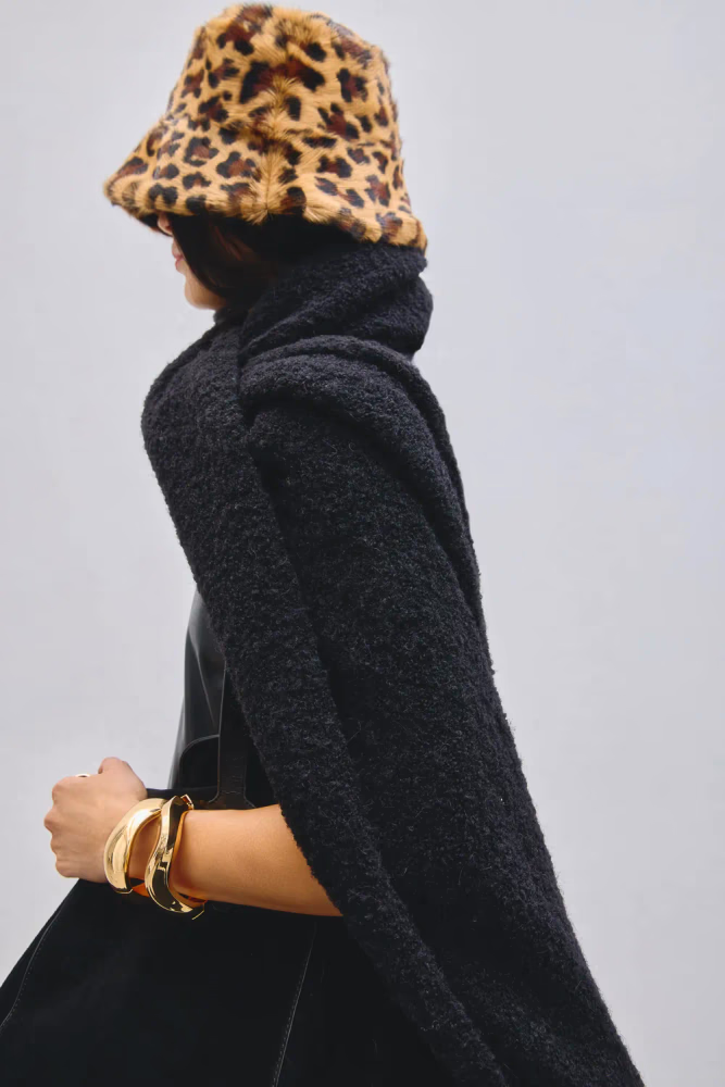 Панама из меха козлика СНЕЖНАЯ КОРОЛЕВА