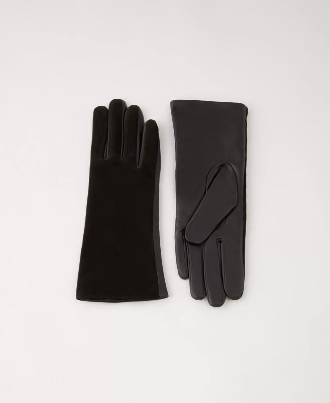 Перчатки из замши и кожи ASKENT