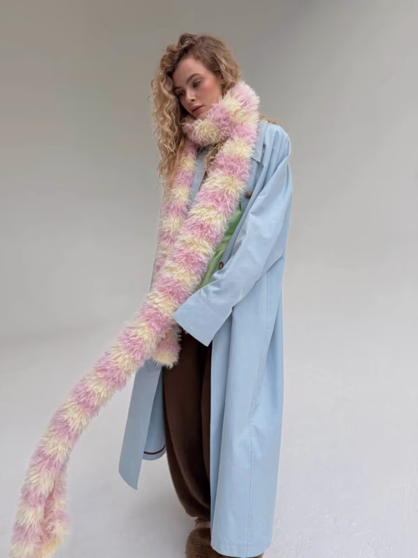 Трехметровый пушистый шарф  EVGRAFOVA 