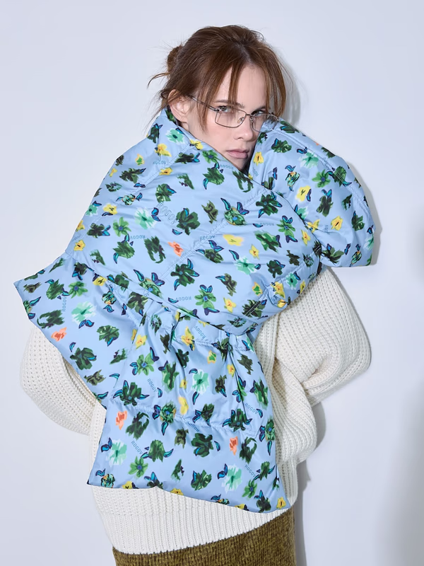 Шарф пуховый цветы ROGOV