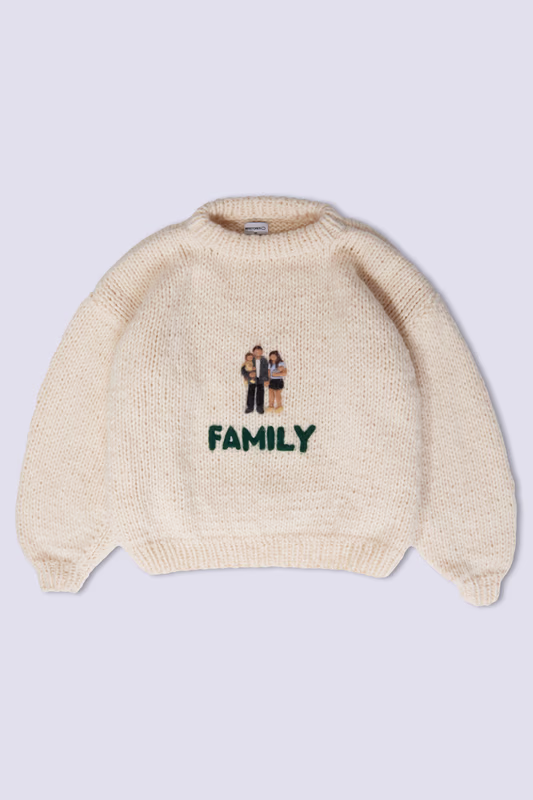 Свитер "Моя семья" персонализированный MIRSTORES