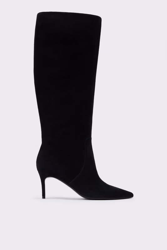 Замшевые сапоги на шпильке LIME