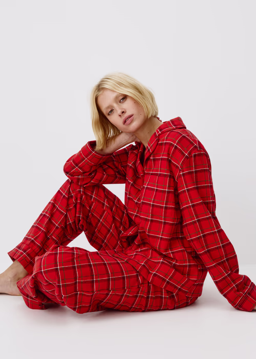 Пижама в клетку из фланели SELA.