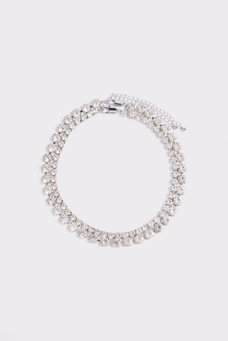 Двойное ожерелье с кристаллами LIME