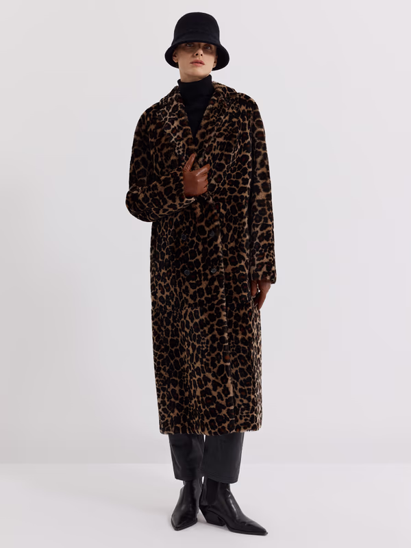 Шуба с леопардовым принтом CHARUEL