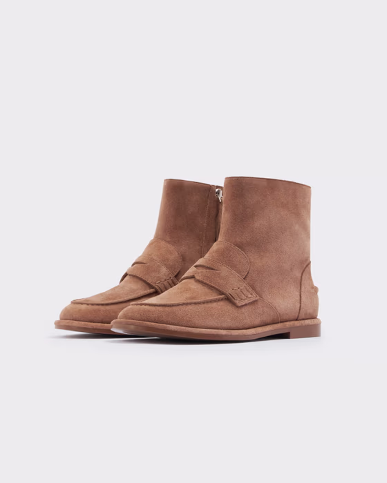 Замшевые ботинки с планкой пенни LIME