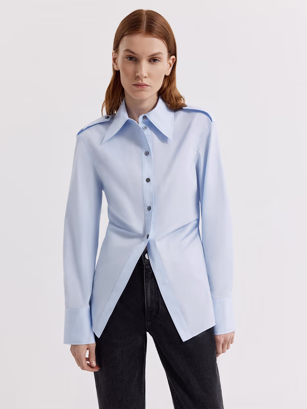 Приталенная блуза с погонами CHARUEL