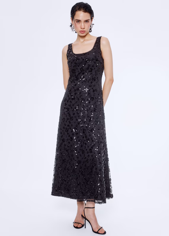 Платье миди с пайетками SELA.