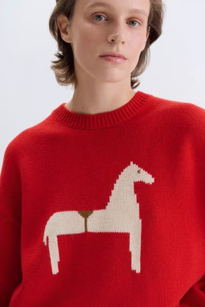 Джемпер с принтом DAISYKNIT 