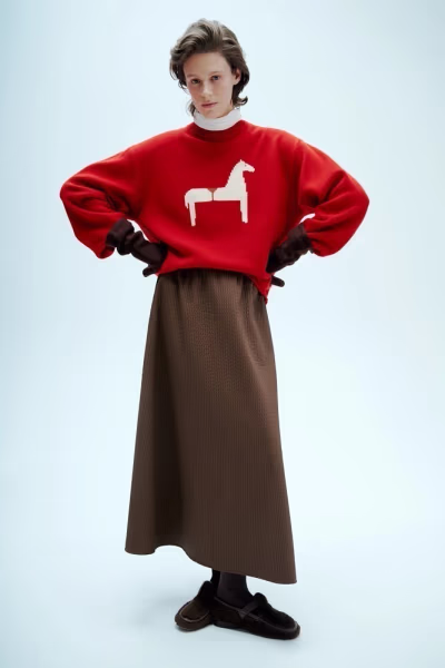 Джемпер с принтом DAISYKNIT 