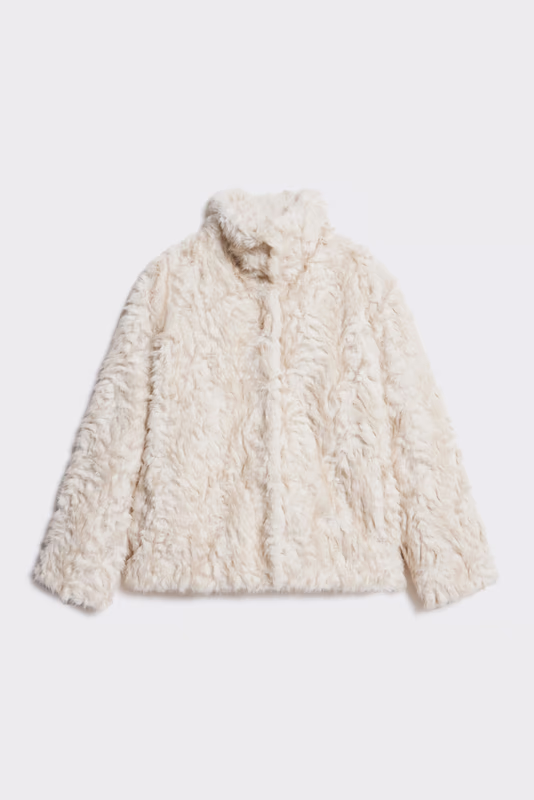 Укороченная шуба под каракуля LIME