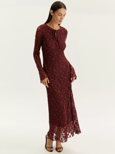 Кружевное платье макси EMKA