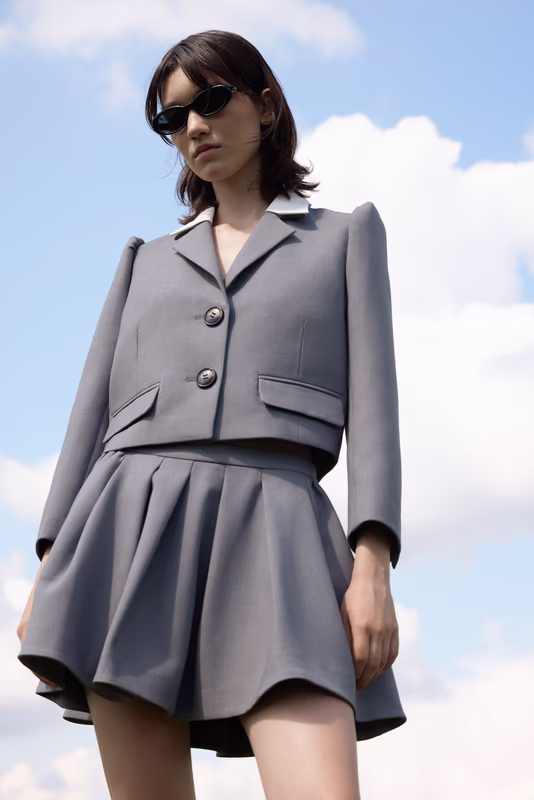 Блейзер с декорированным бантом воротником LIME