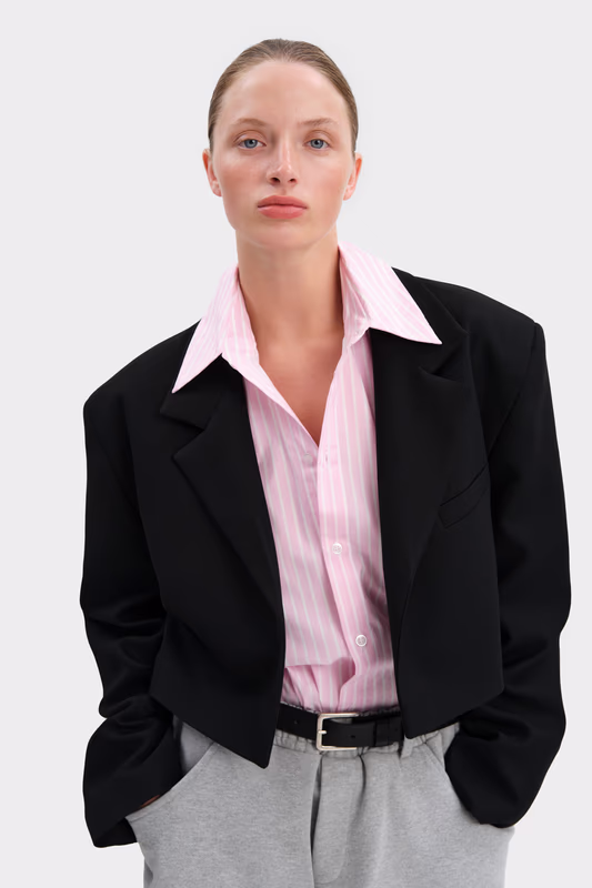 УКОРОЧЕННЫЙ ЖАКЕТ ОБЪЕМНОГО КРОЯ  BNPRT