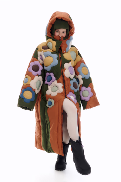 Пуховик Цветочная бомба COMMODE