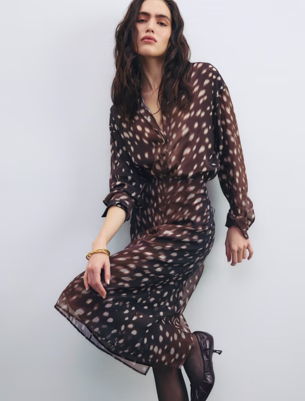 Юбка миди с принтом IDOL 