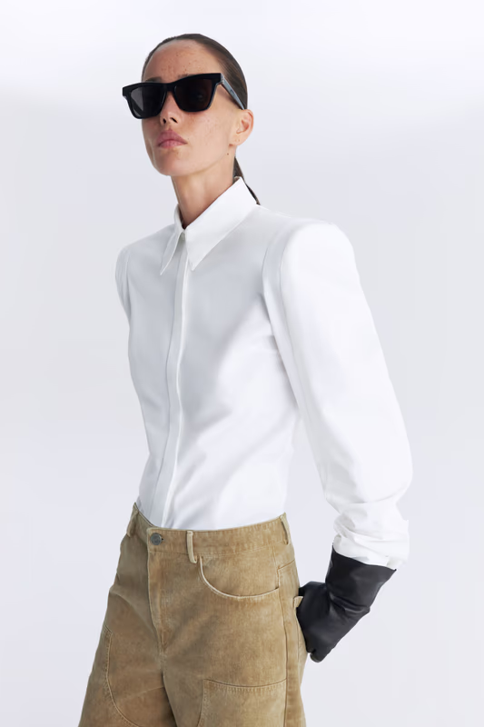 Рубашка с архитектурным рукавом YULIAWAVE