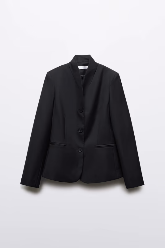 Пиджак приталенный с воротником-стойкой BEFREE