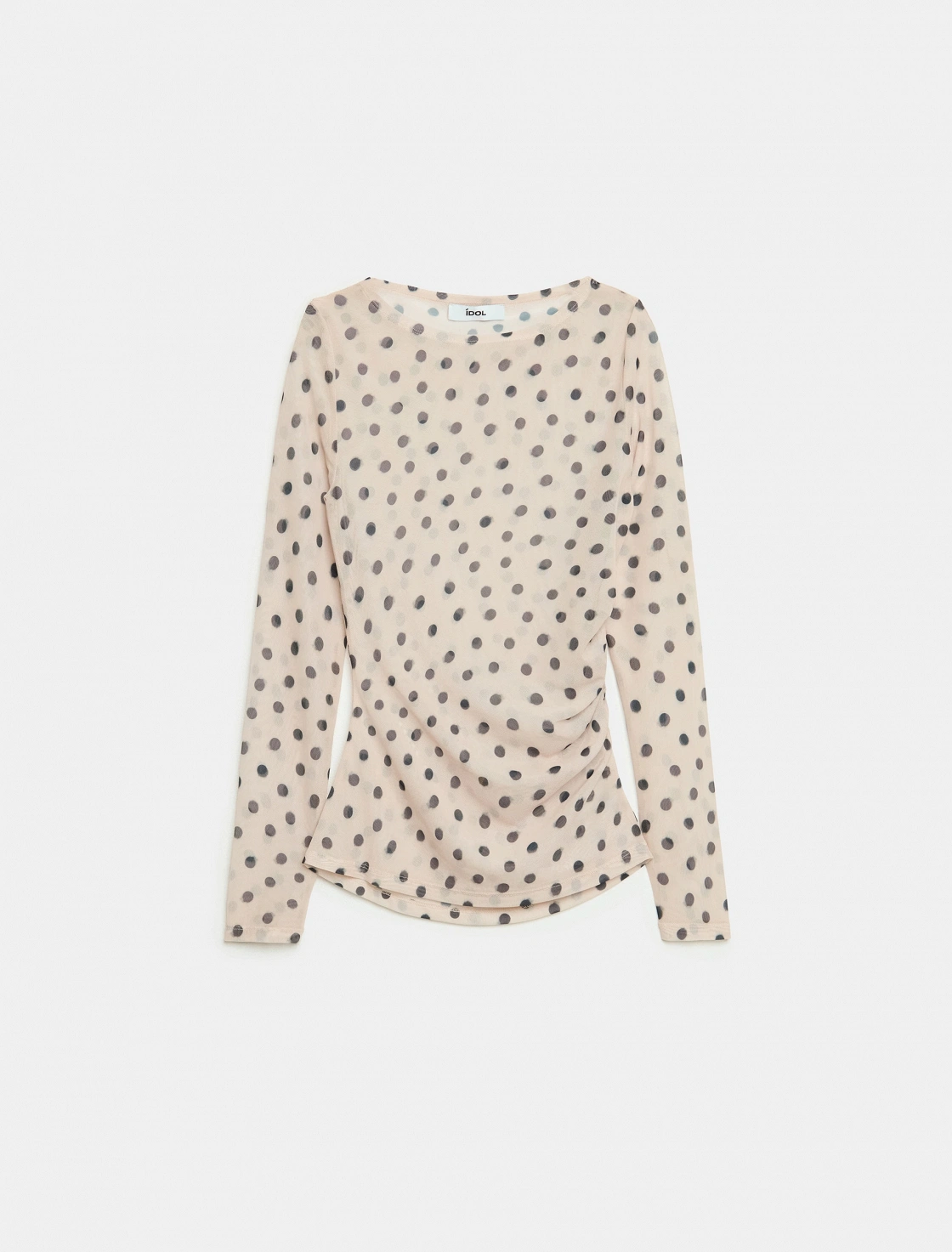 Лонгслив с принтом polka dot