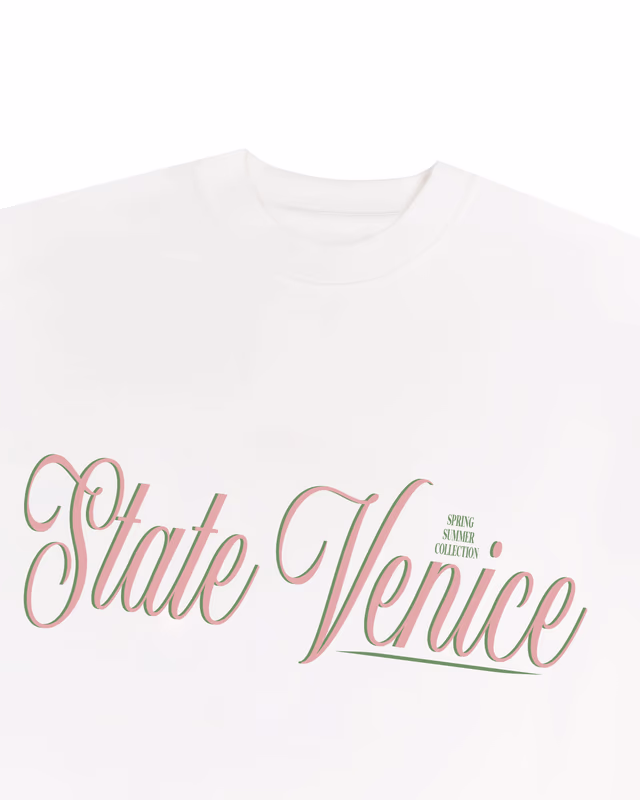 Укороченная футболка свободного кроя STATE VENICE