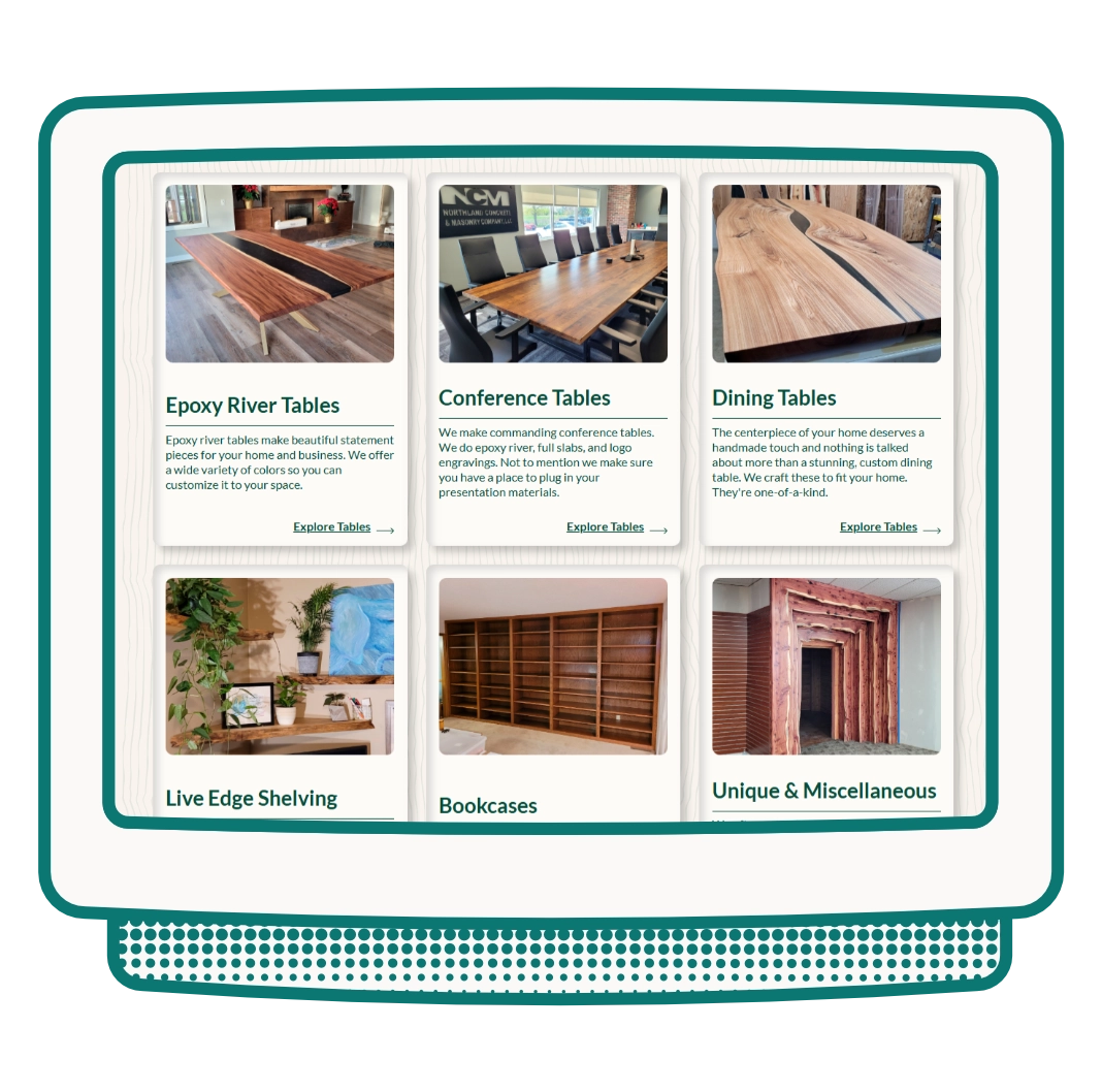 The services of Hemingway Woodshop, a local Eagan, MN woodworker.