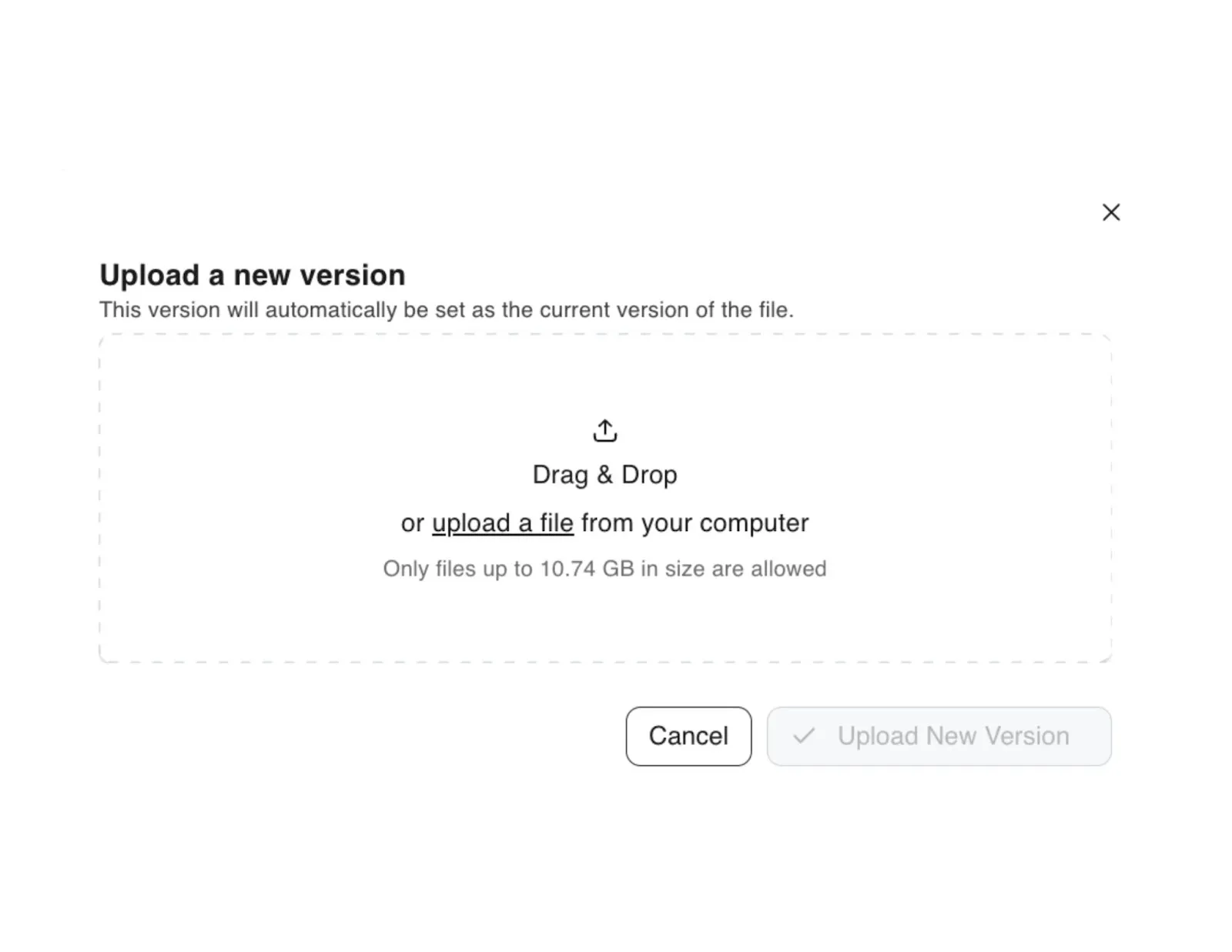 BrandLife’s version control screenshot