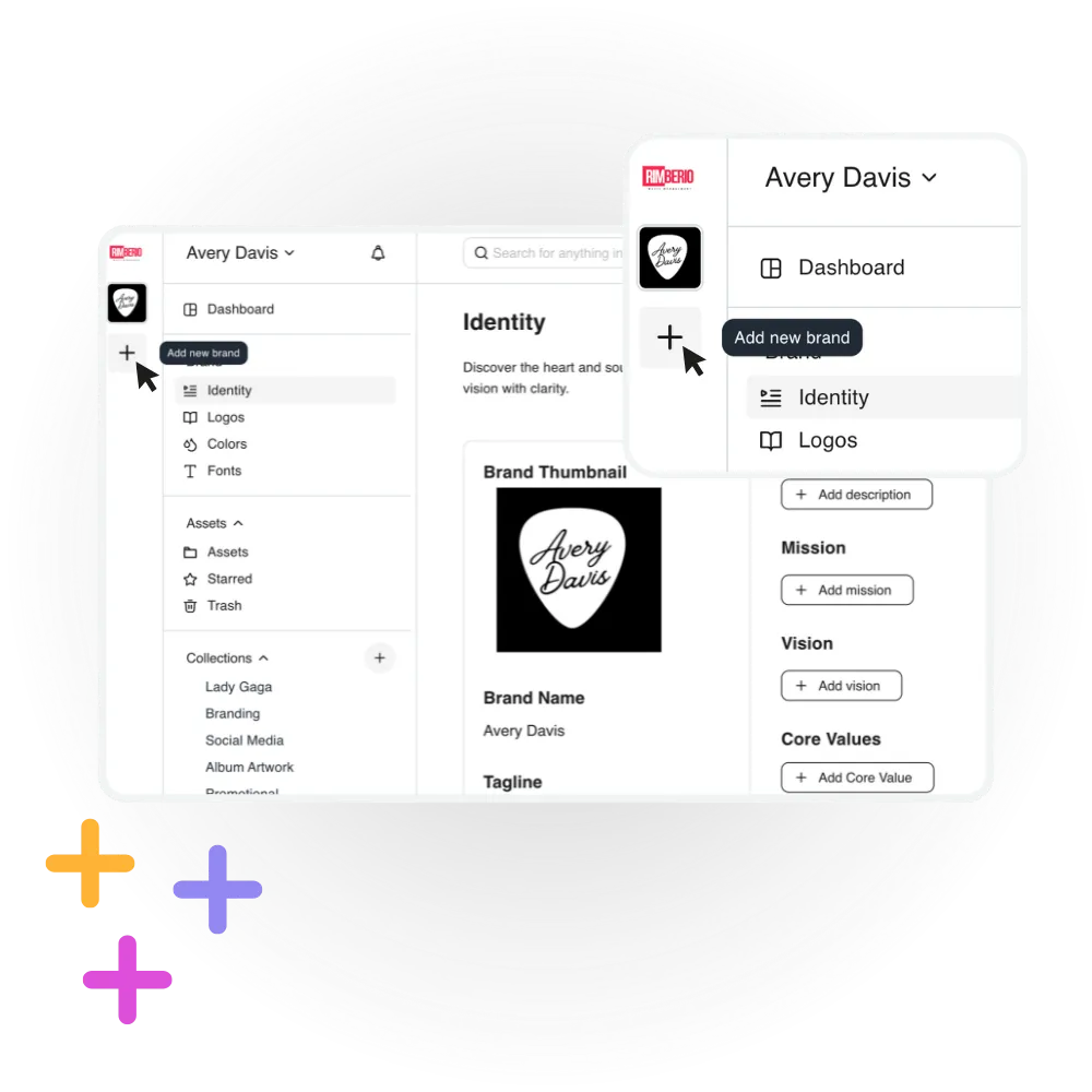 BrandLife’s interface showcases a multi-brand workspace