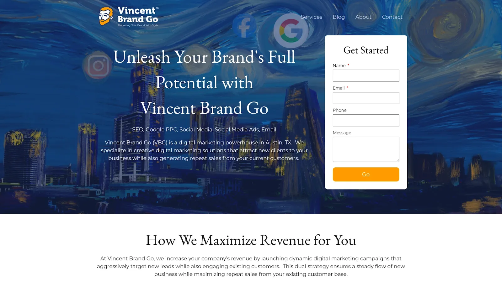 Agency Website Screenshot