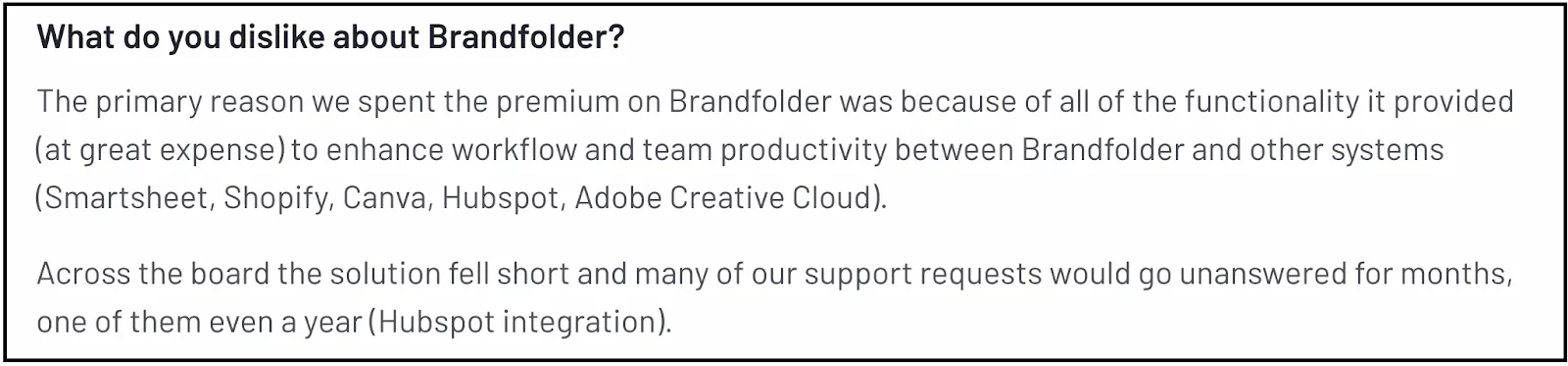 brandfolder customer review on G2