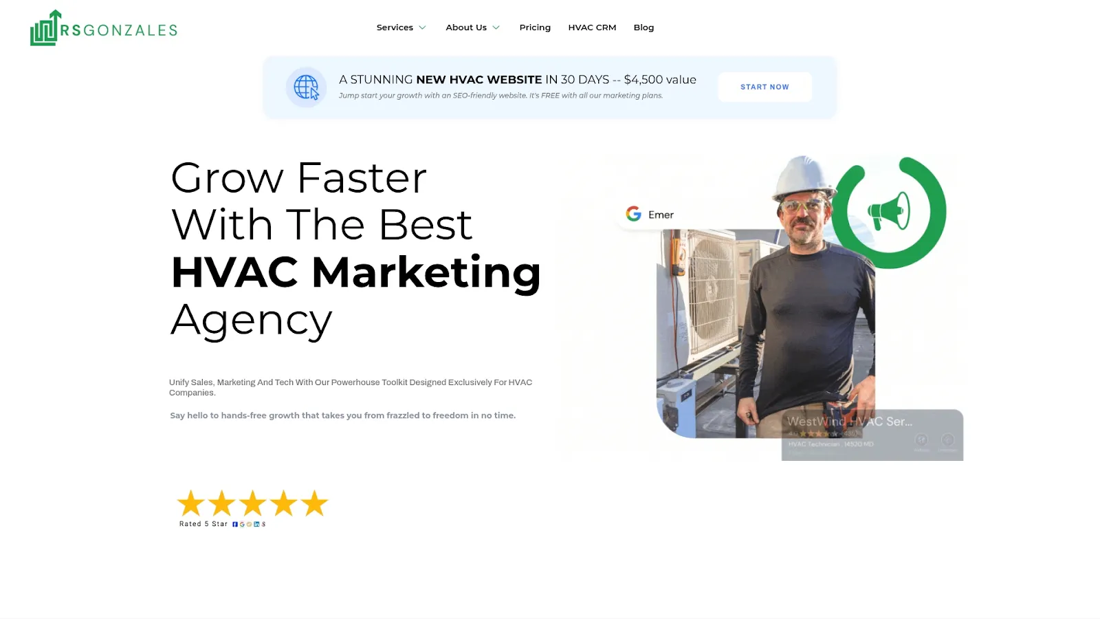 Agency Website Screenshot