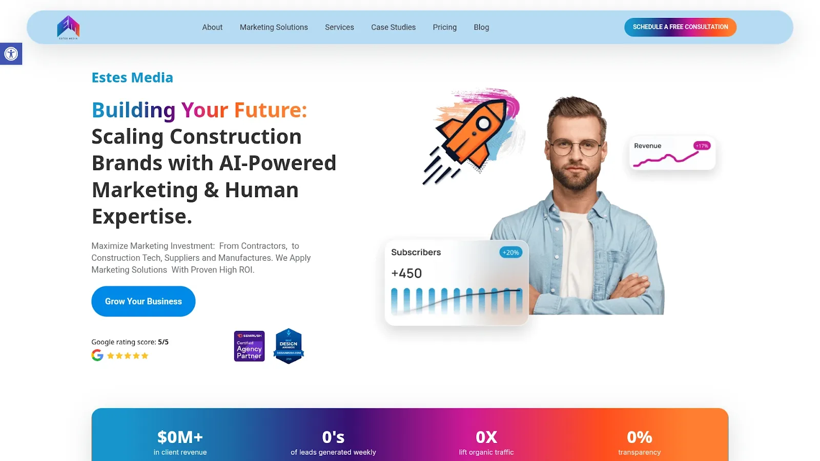 Agency Website Screenshot