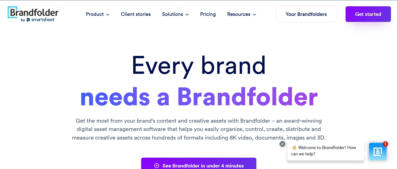 The Brandfolder DAM homepage
