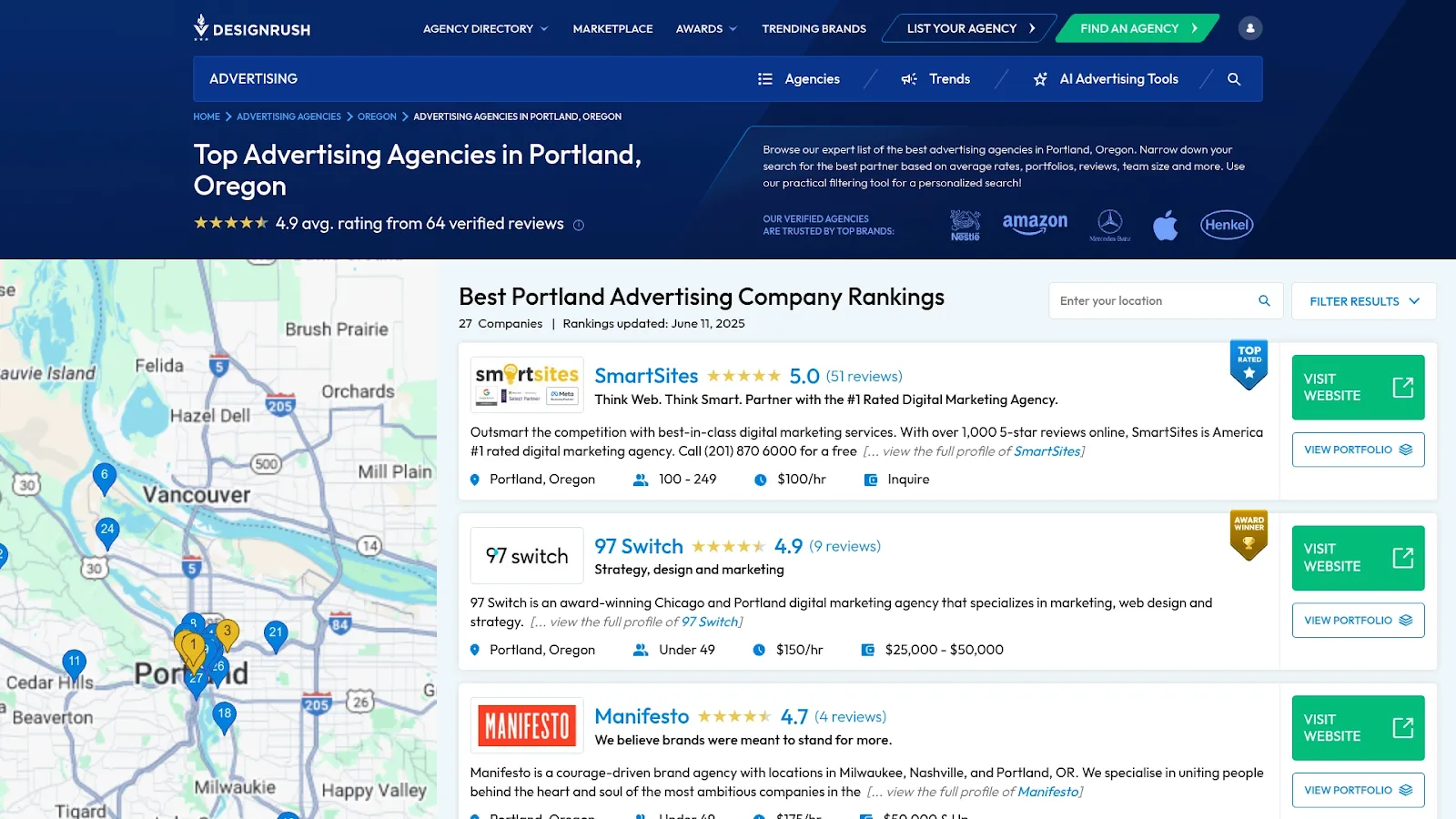 Agency Website Screenshot