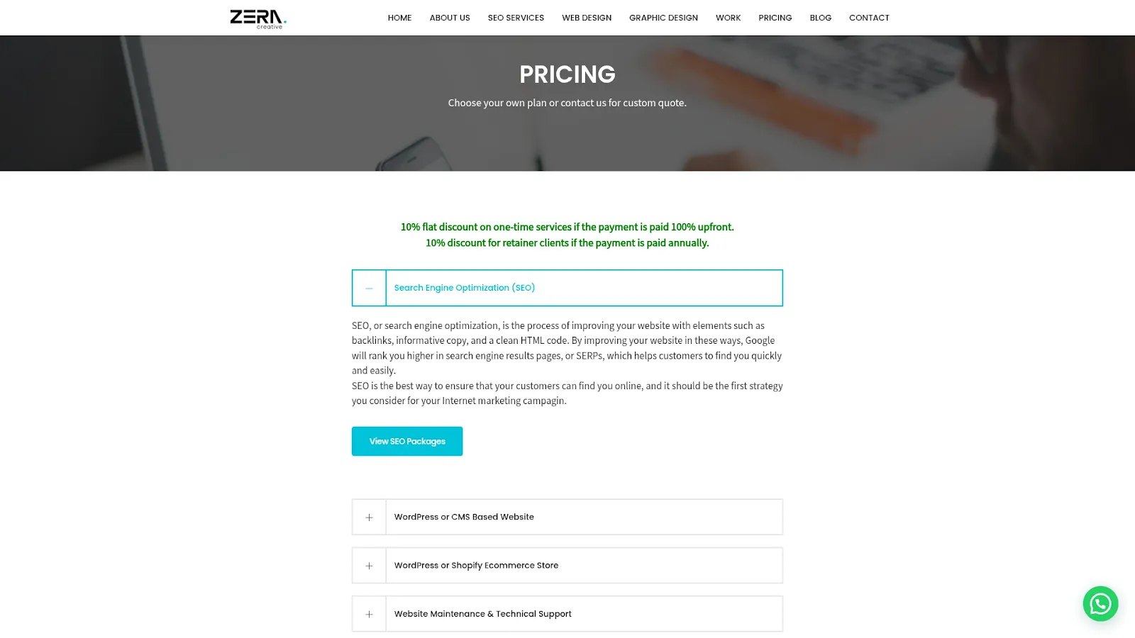 Agency Website Screenshot