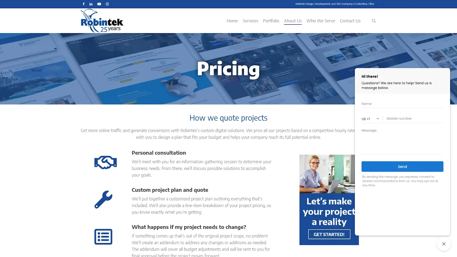 Agency Website Screenshot