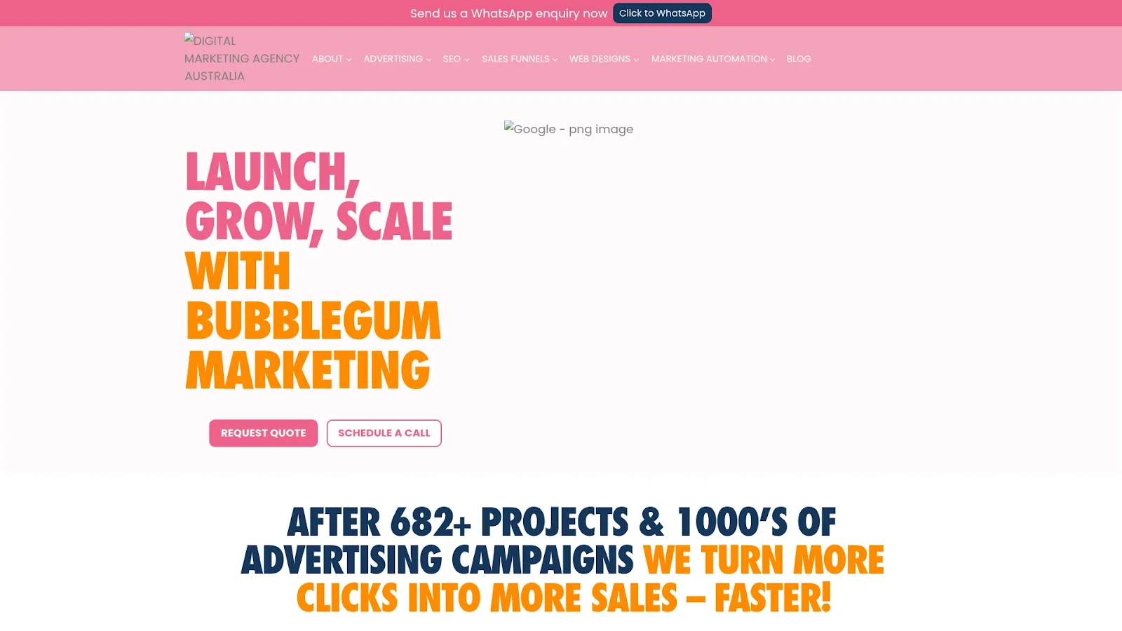 Agency Website Screenshot