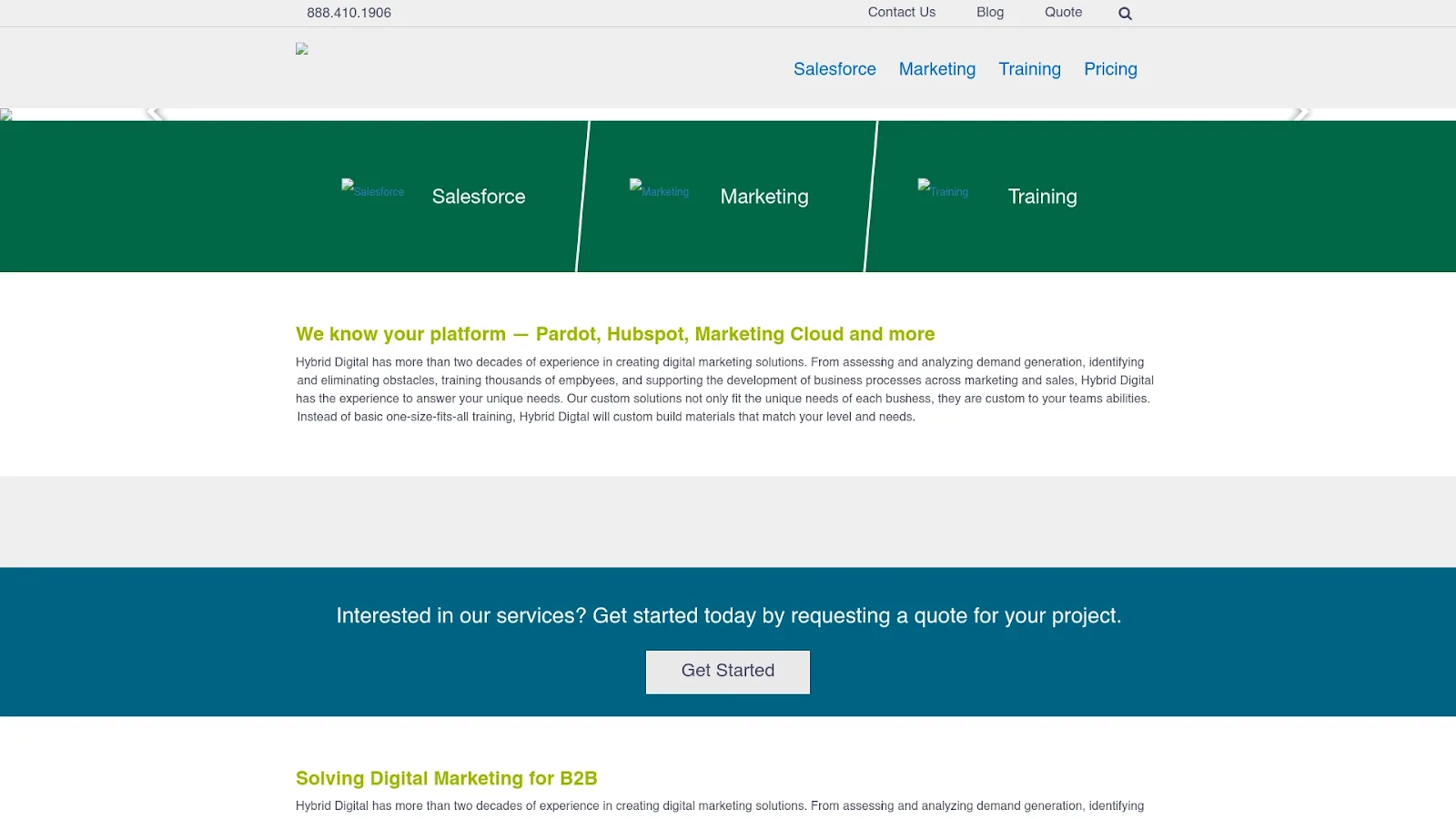 Agency Website Screenshot