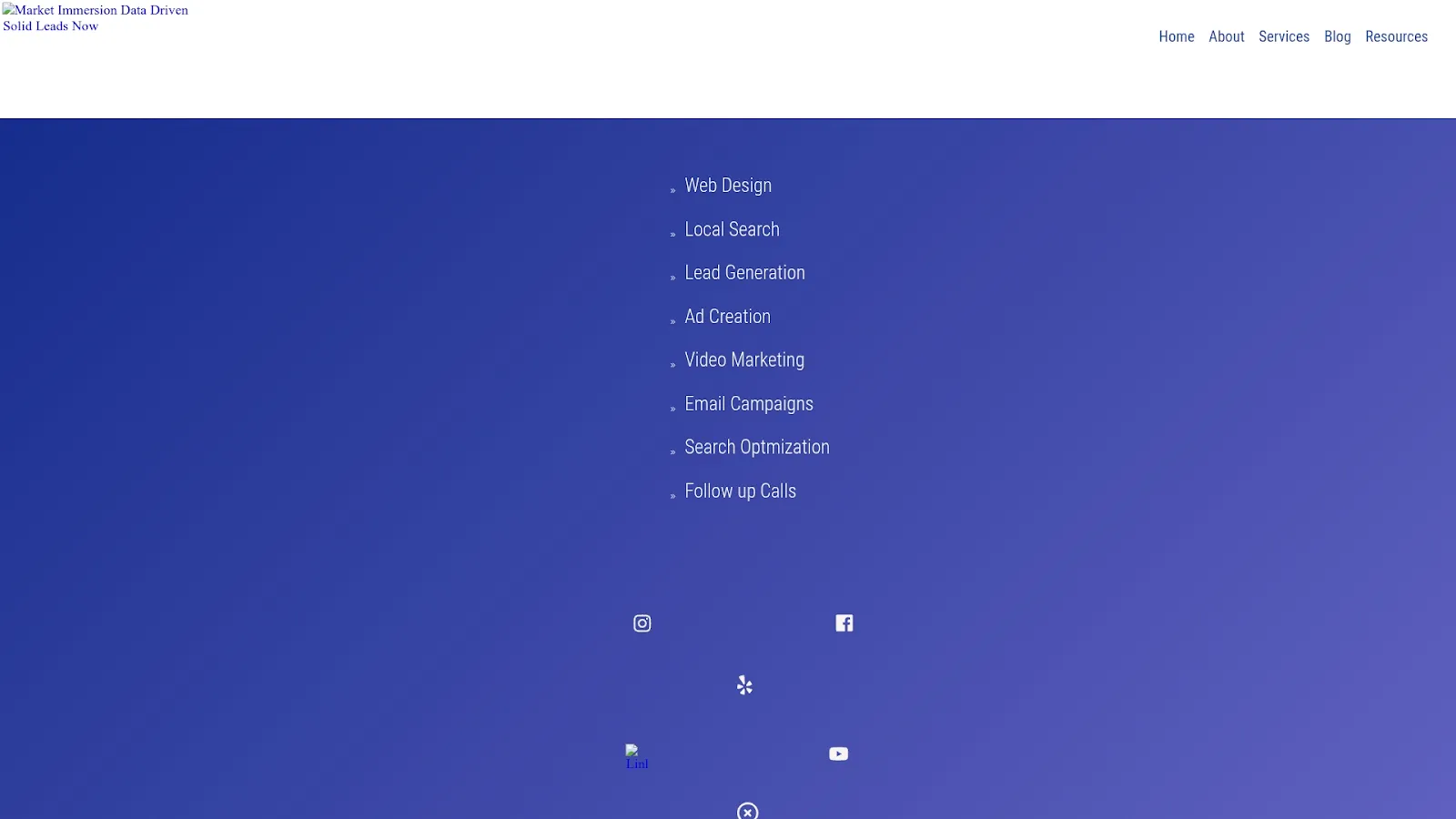 Agency Website Screenshot