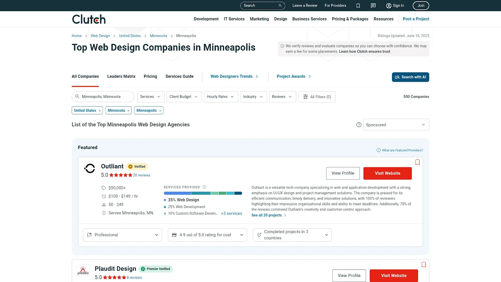 Agency Website Screenshot